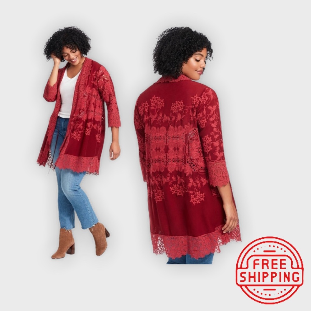 JOHNNY WAS Christy Port Kimono Jacket Size 3X